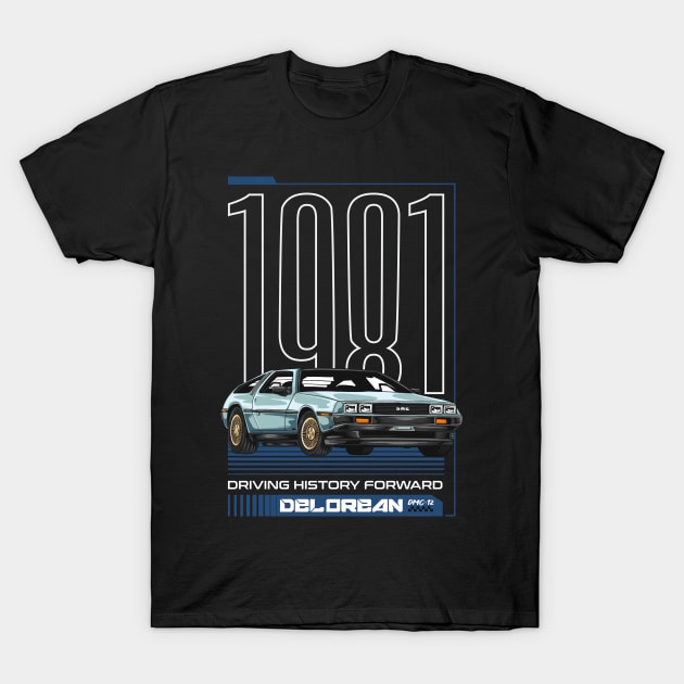 SciFi Delorean Car T-Shirt by milatees